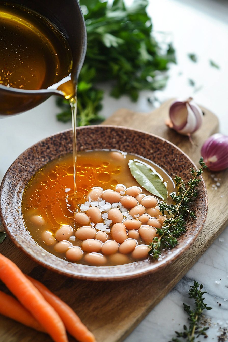 Brühe Karotten Butterbohnen Suppe