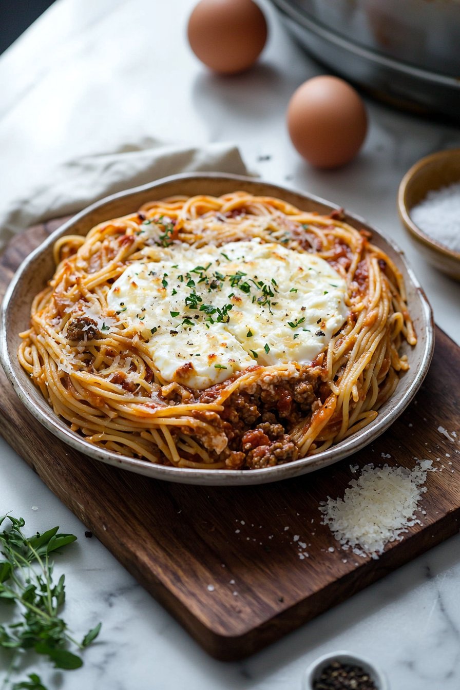 Spaghetti Pie Casserole