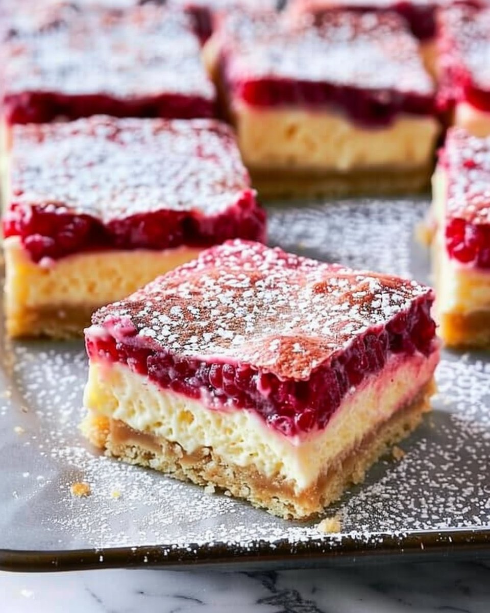 Raspberry Lemon Cheesecake Bars