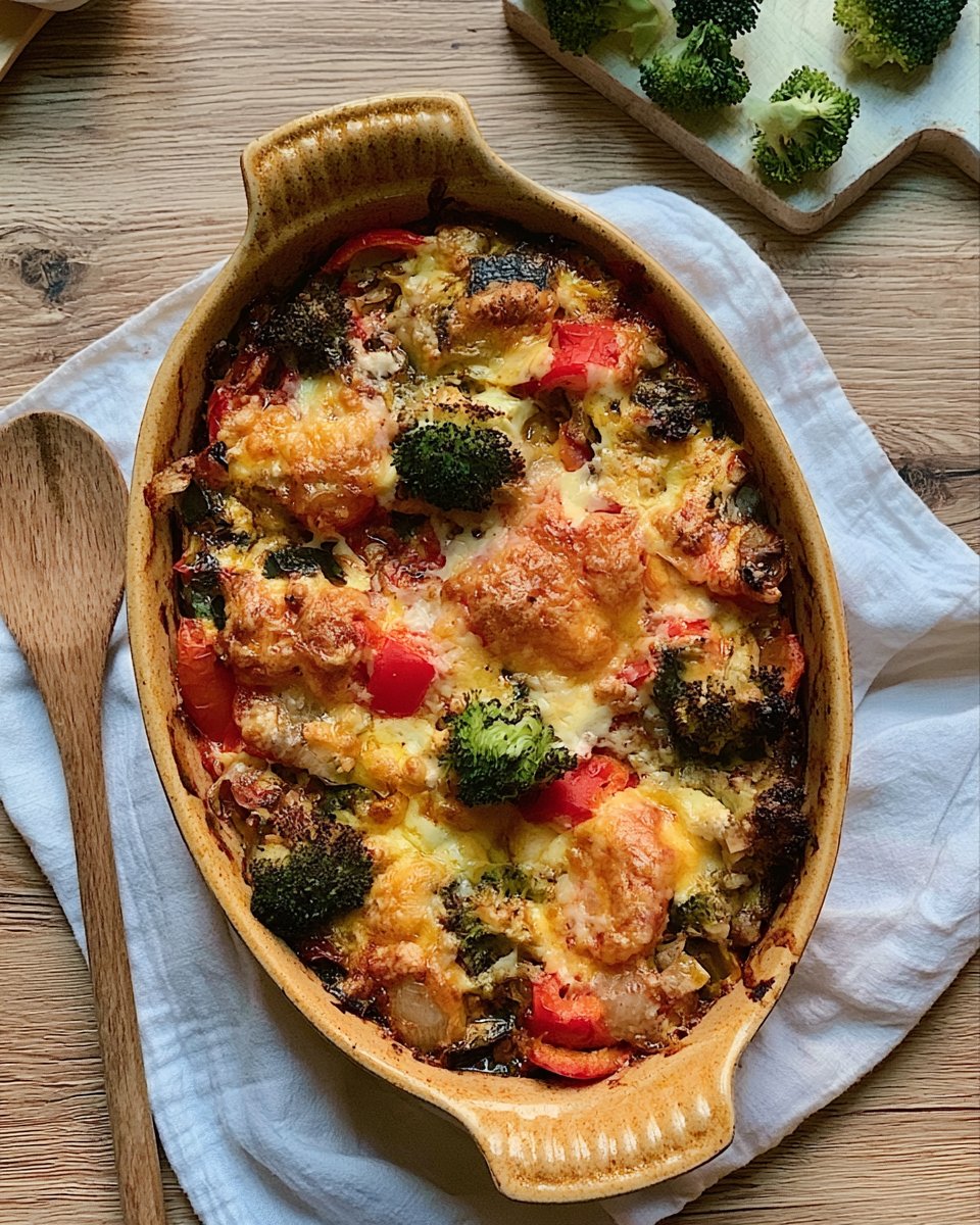 Hoher Protein Gnocchi Auflauf