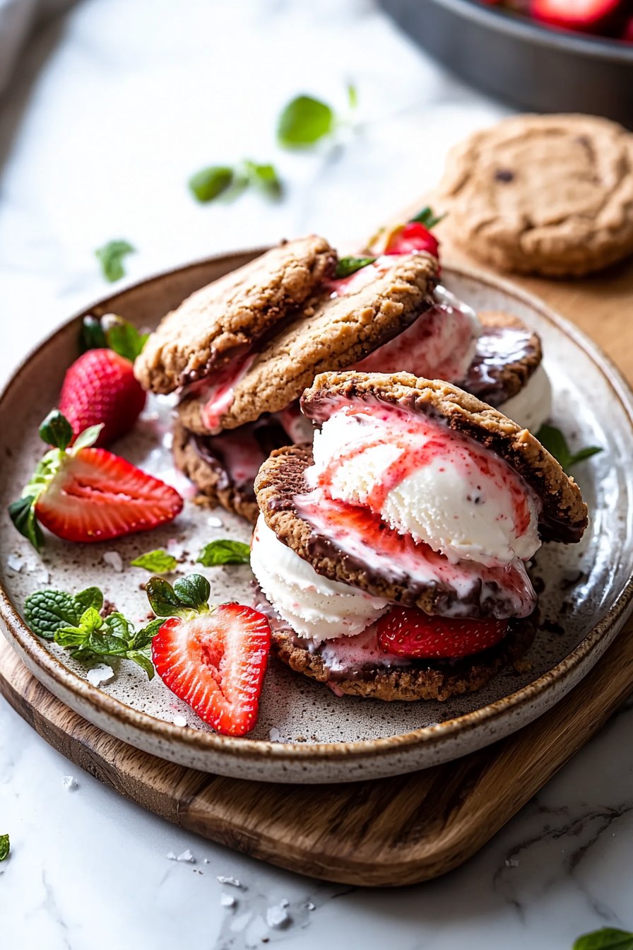 Erdbeer-Eis-Sandwiches