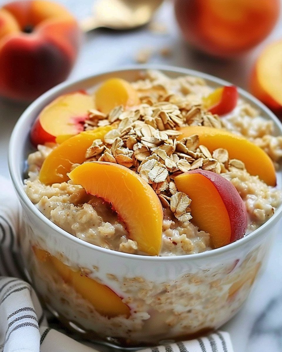 Peach Cobbler Oats
