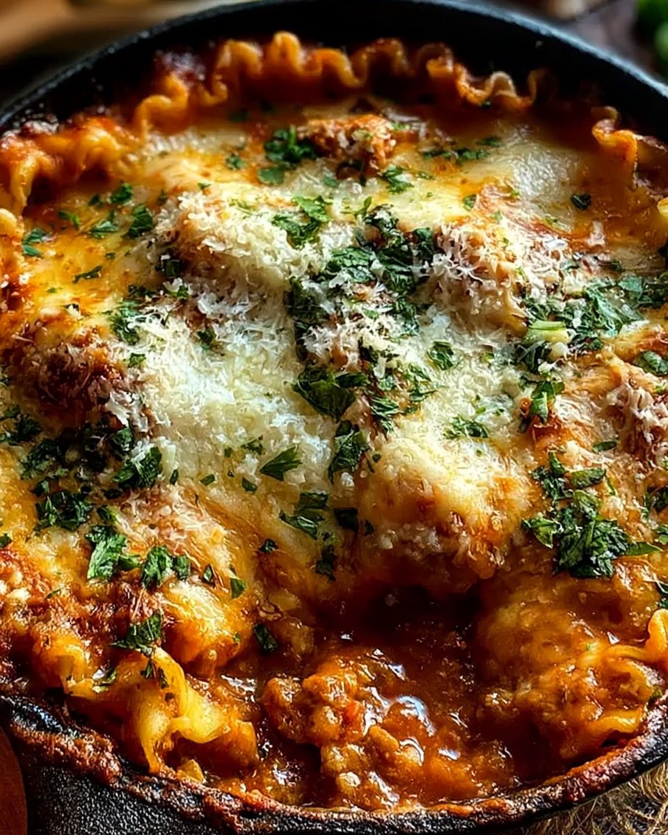 One Pot Skillet Lasagna