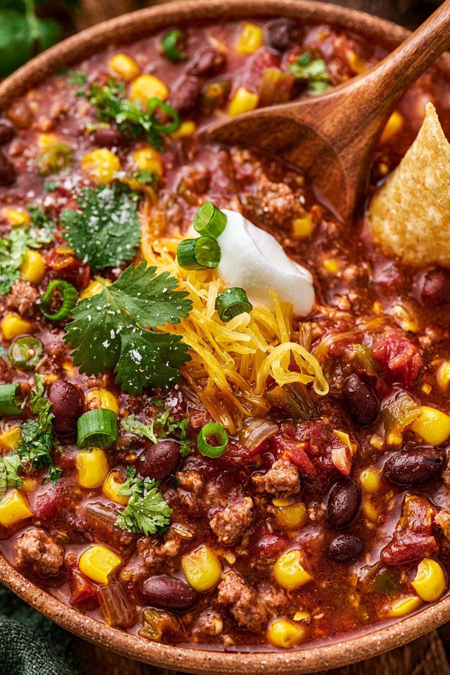 Easy Slow Cooker Taco Soup