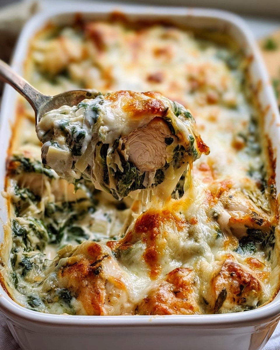 Chicken Spinach Artichoke Casserole
