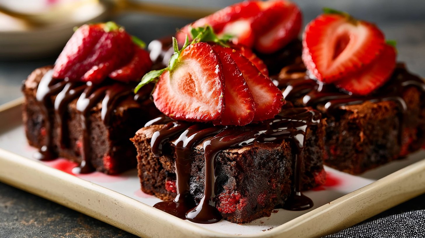 Irresistible Chocolate Strawberry Brownies Recipe