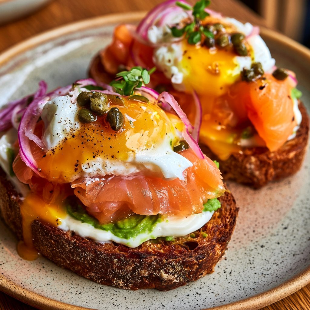 Ultimate Smoked Salmon Avocado Toast with Jammy Poached Egg