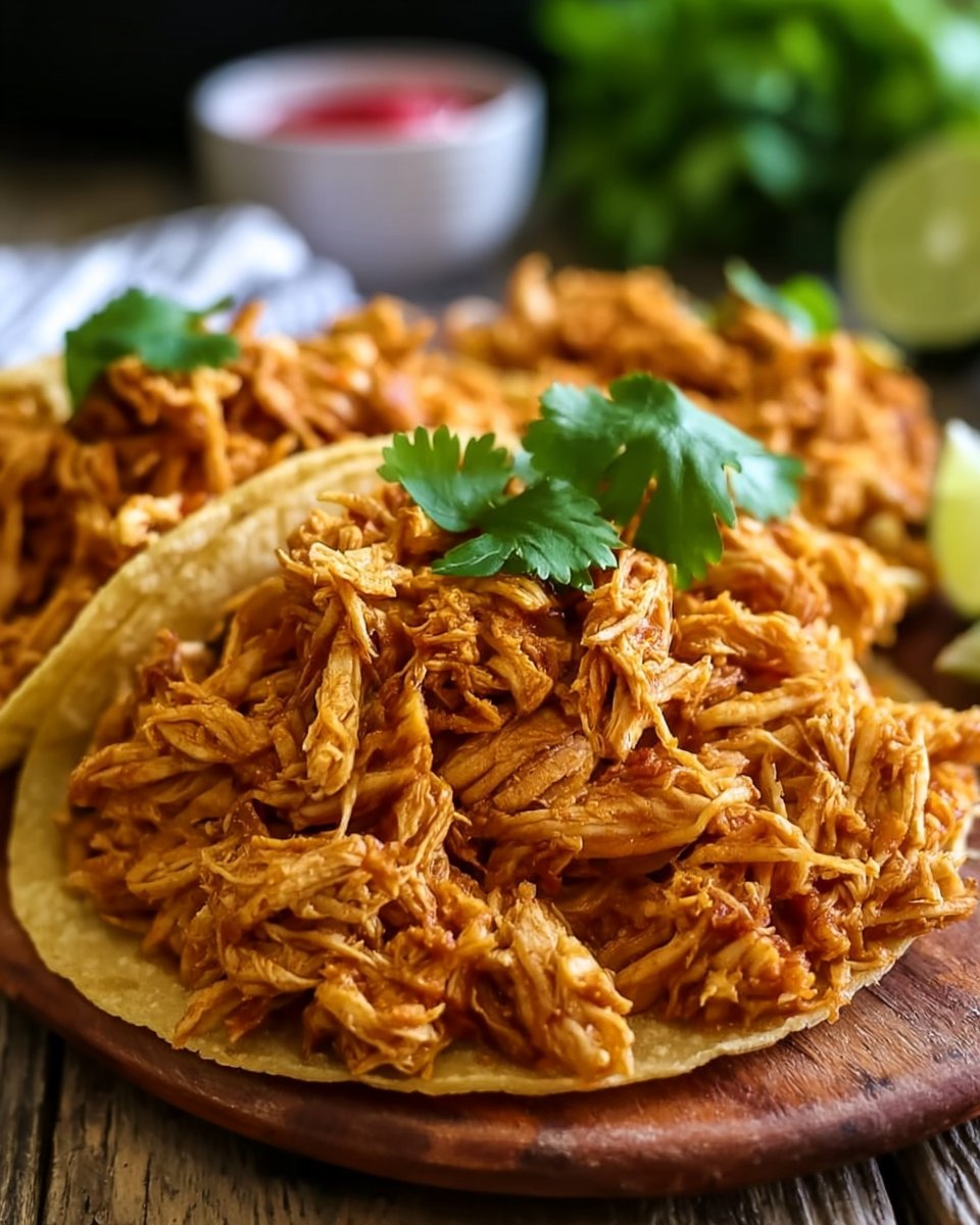 Easy 3-Ingredient Crock Pot Chicken Tacos