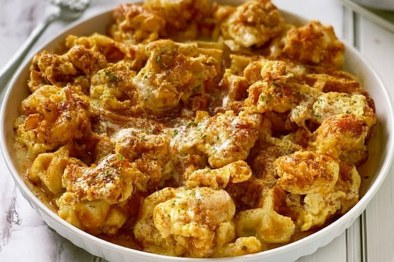 Chicken and Waffle Casserole