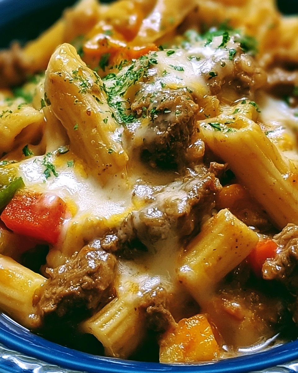 Philly Cheesesteak Pasta Recipe