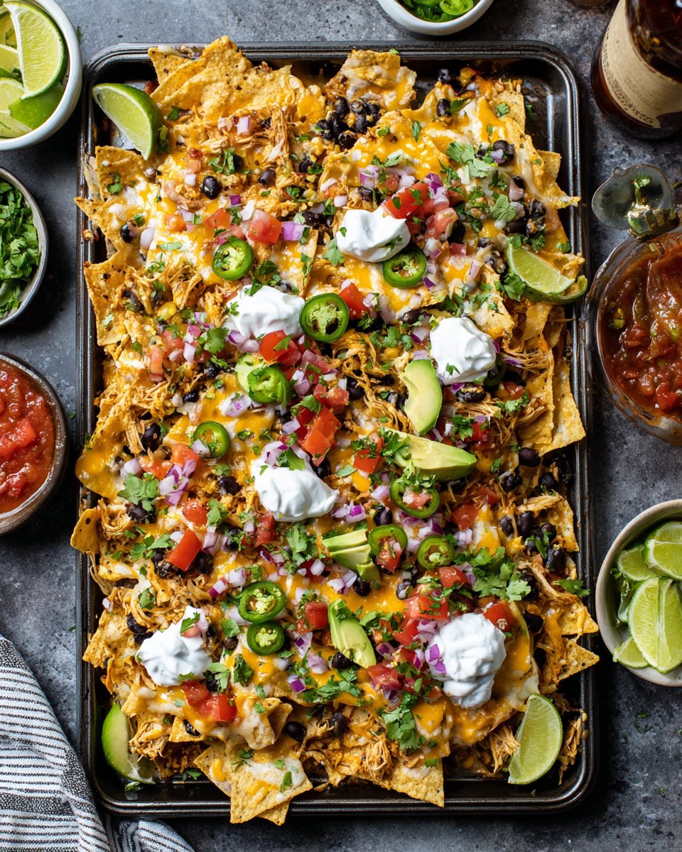 Sheet Pan Chicken Nachos