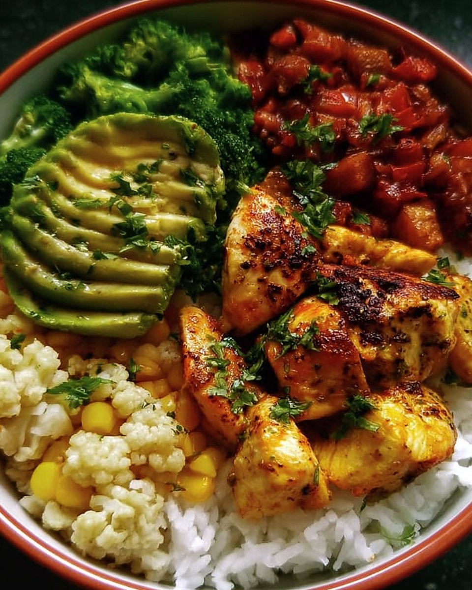 Healthy Chicken Rice Bowl Recipe