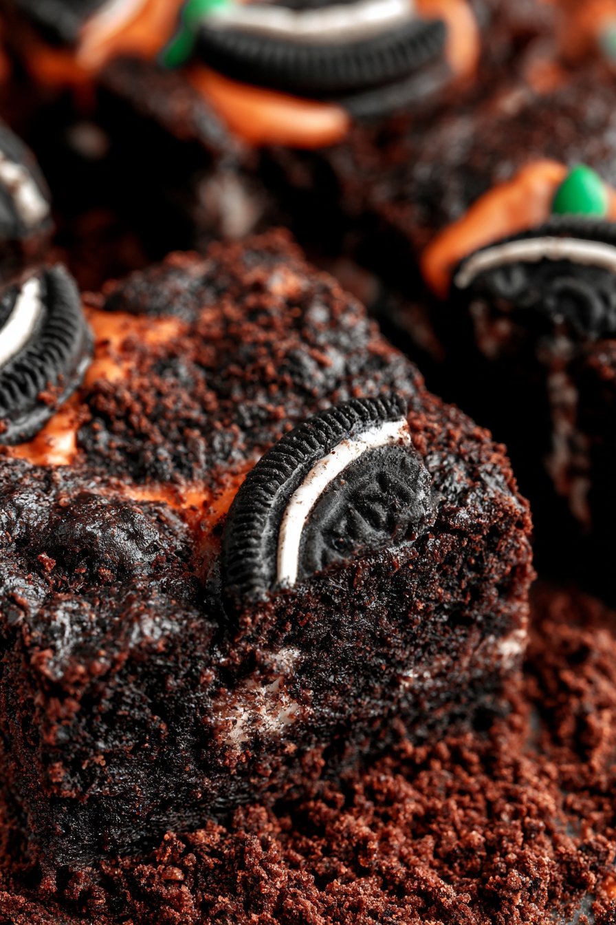 Crispy One-Pan Copycat Halloween Oreo Brownies