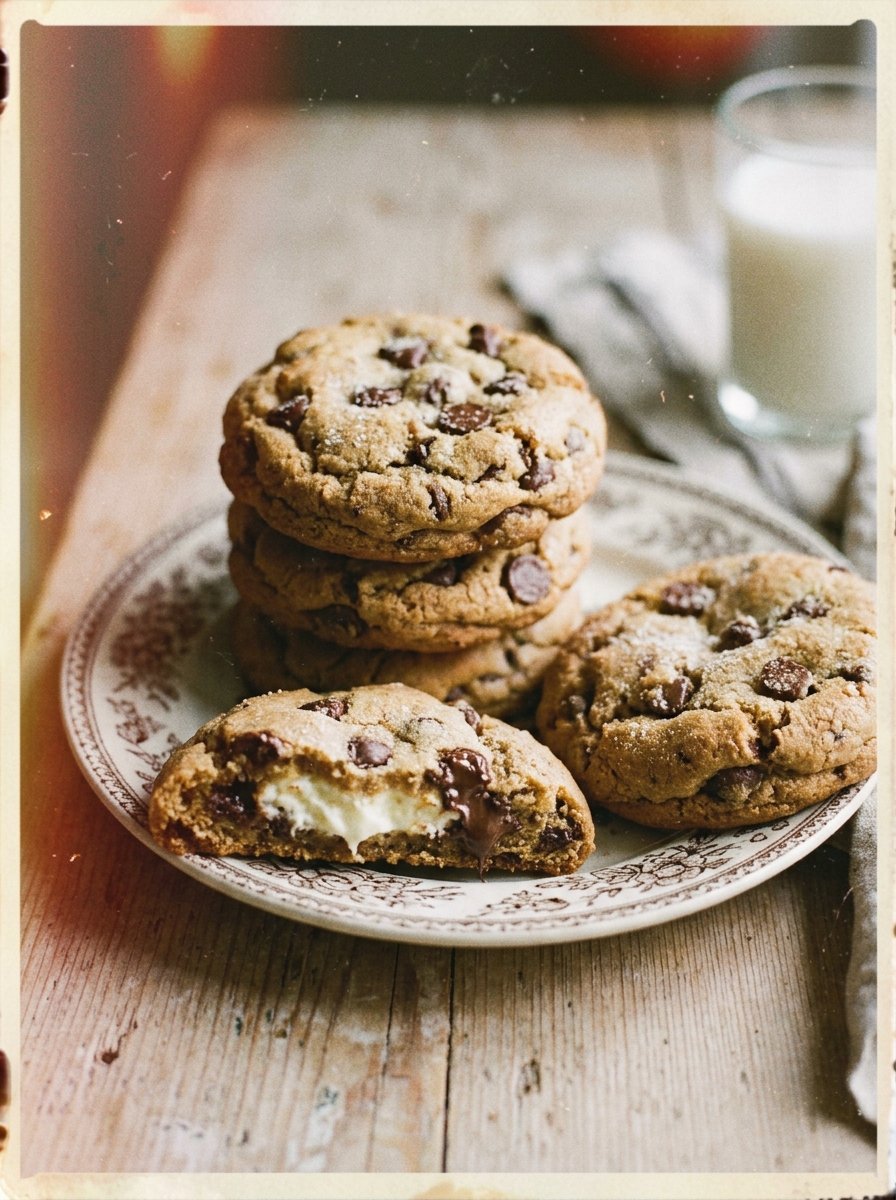 Chocolate Chip Cheesecake Stuffed Cookies