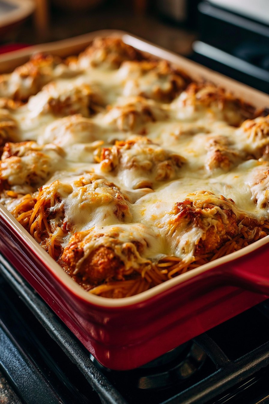 5-Ingredient Chicken Parm Casserole