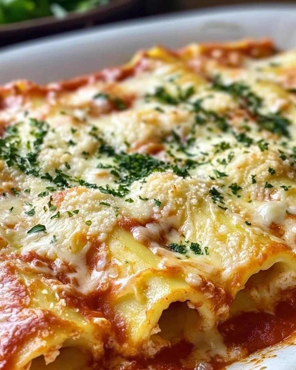 Creamy Baked Manicotti