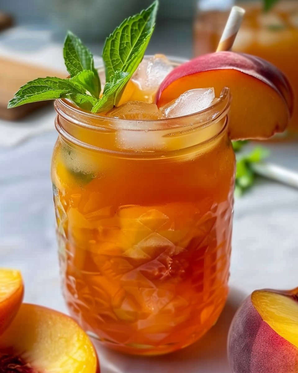 Homemade Peach Iced Tea
