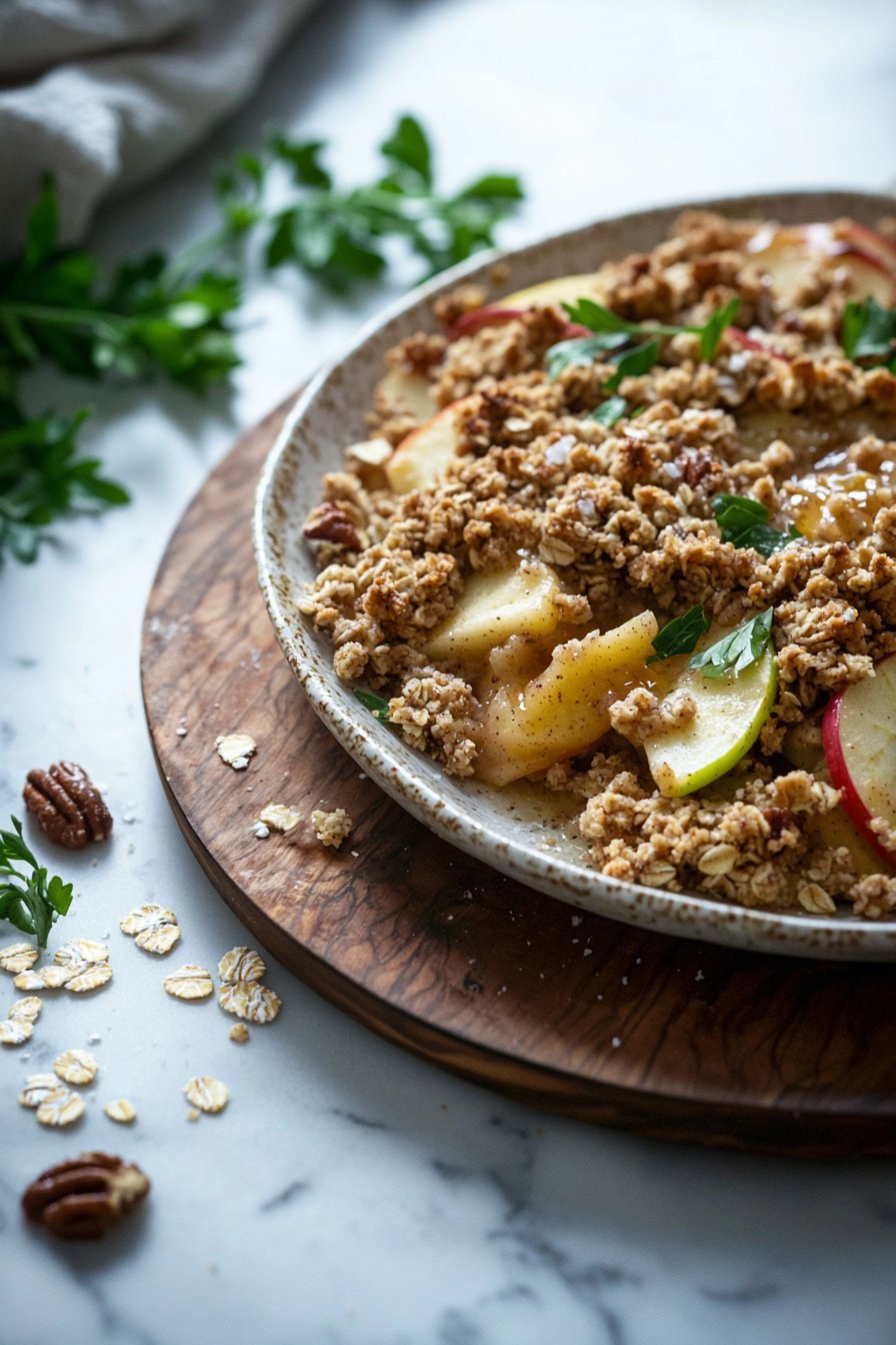 Healthy Breakfast Apple Crumble
