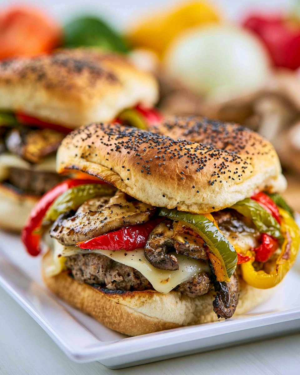 Grilled Philly Burgers