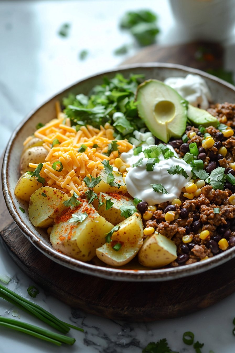 Loaded Potato Taco Bowl
