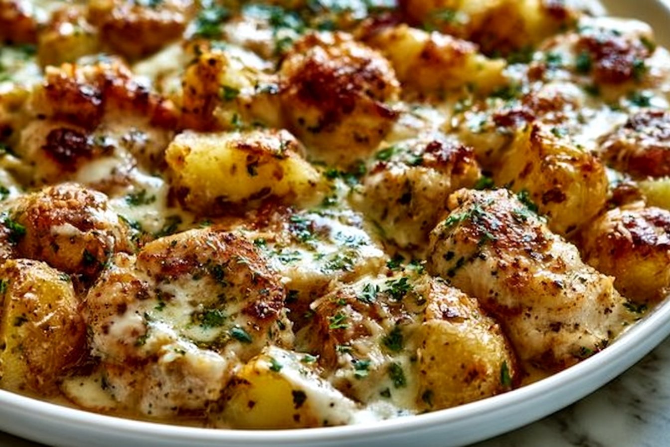 Creamy Garlic Parmesan Chicken and Potatoes 2 Garlic Parmesan Chicken with Potatoes