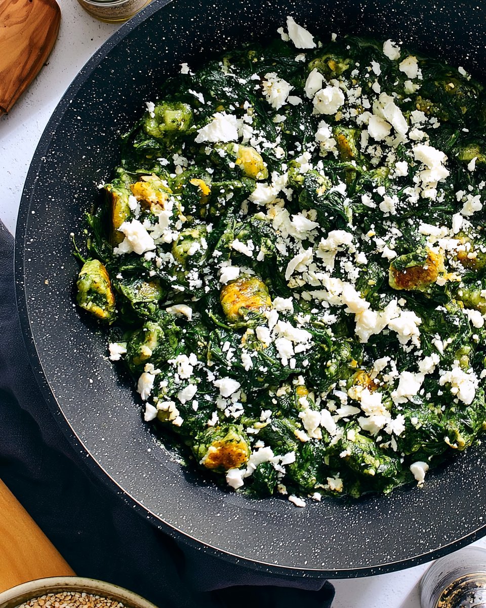 Cremige Spinat-Feta-Gnocchi | 5-Minuten Protein-Pfanne Deluxe