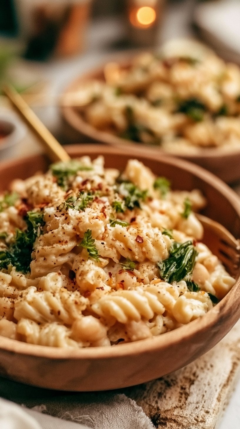 Cremige Zitronen-Weiße-Bohnen-Pasta
