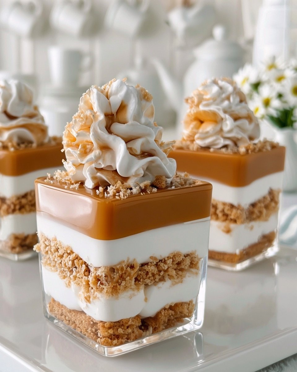 Salted Caramel Cheesecake Parfaits in Cups