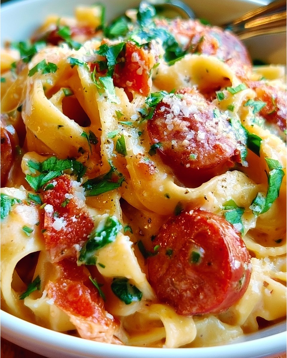 Creamy Pasta with Smoked Sausage
