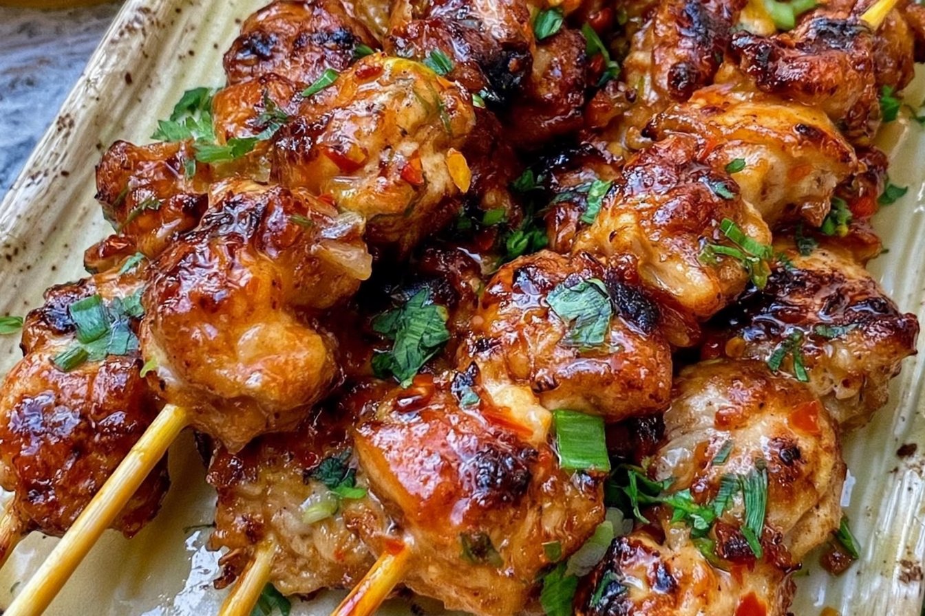 Bang Bang Chicken Skewers Easy Quick 30 Minute Recipe