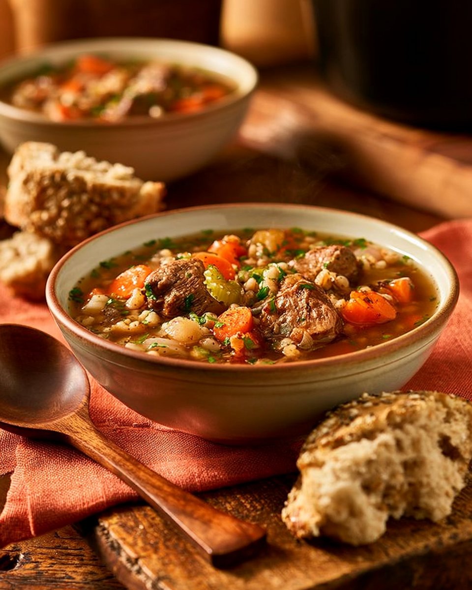 Slow Cooker Beef Barley Soup
