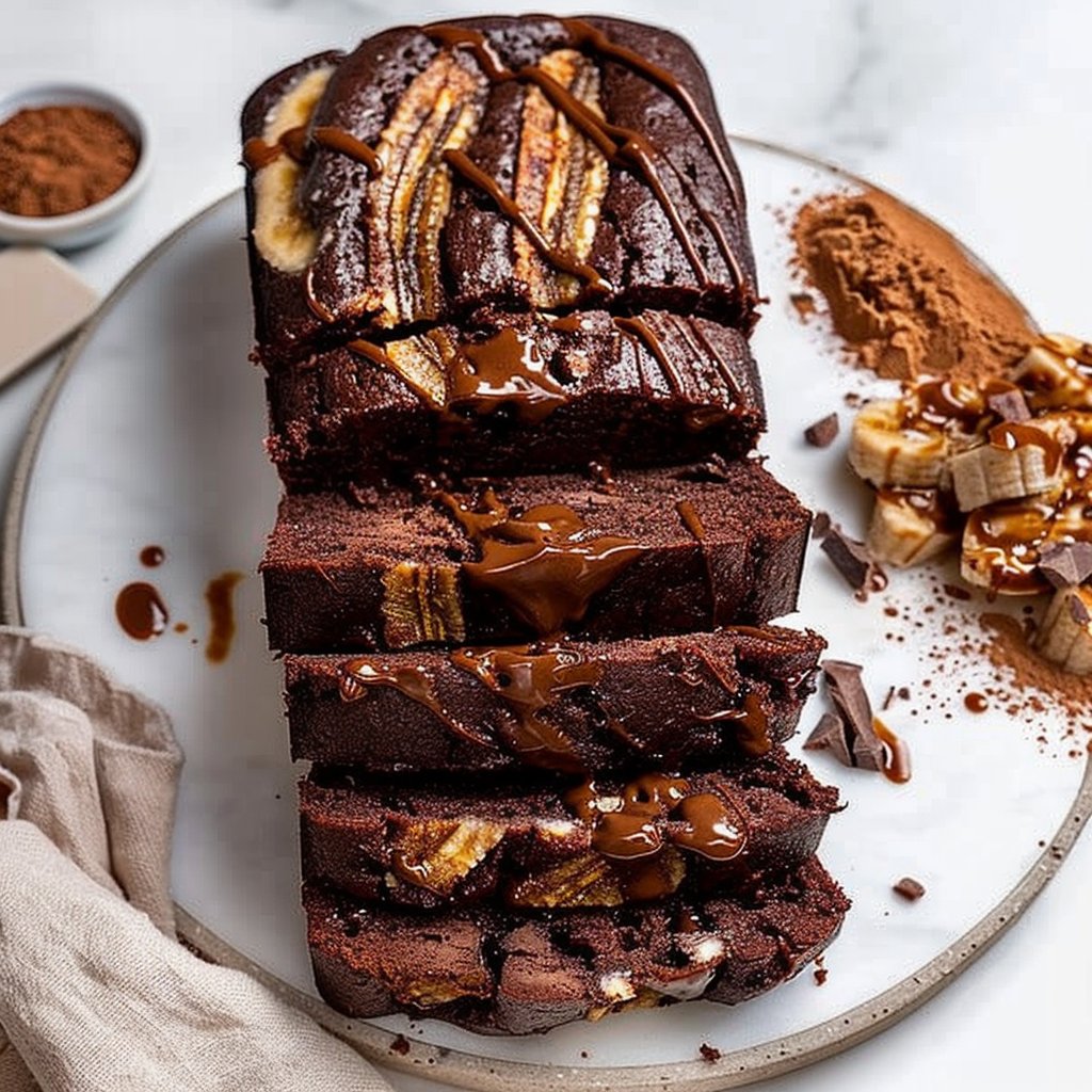 Chocolate Peanut Butter Banana Bread