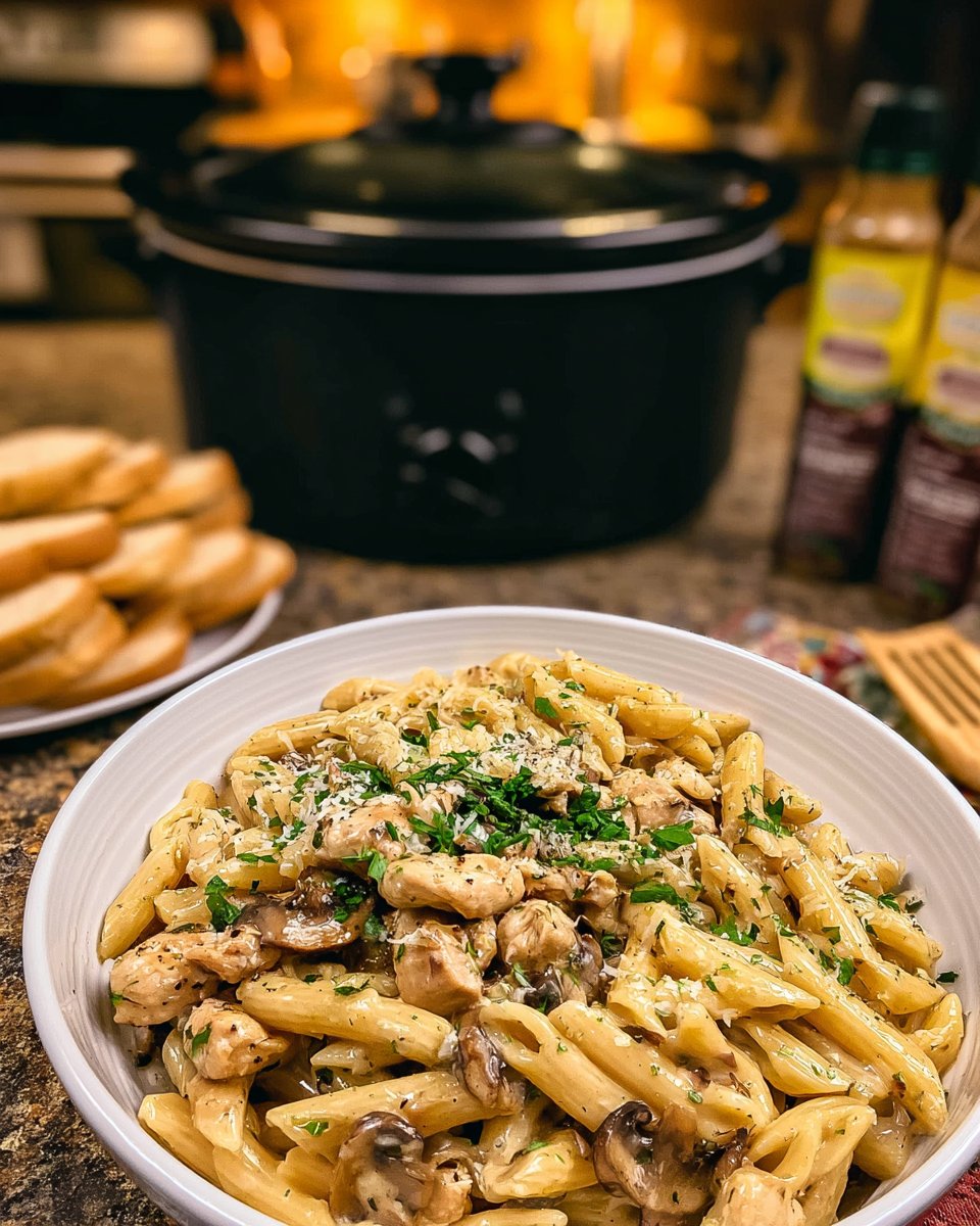 Crockpot Olive Garden Chicken Pasta