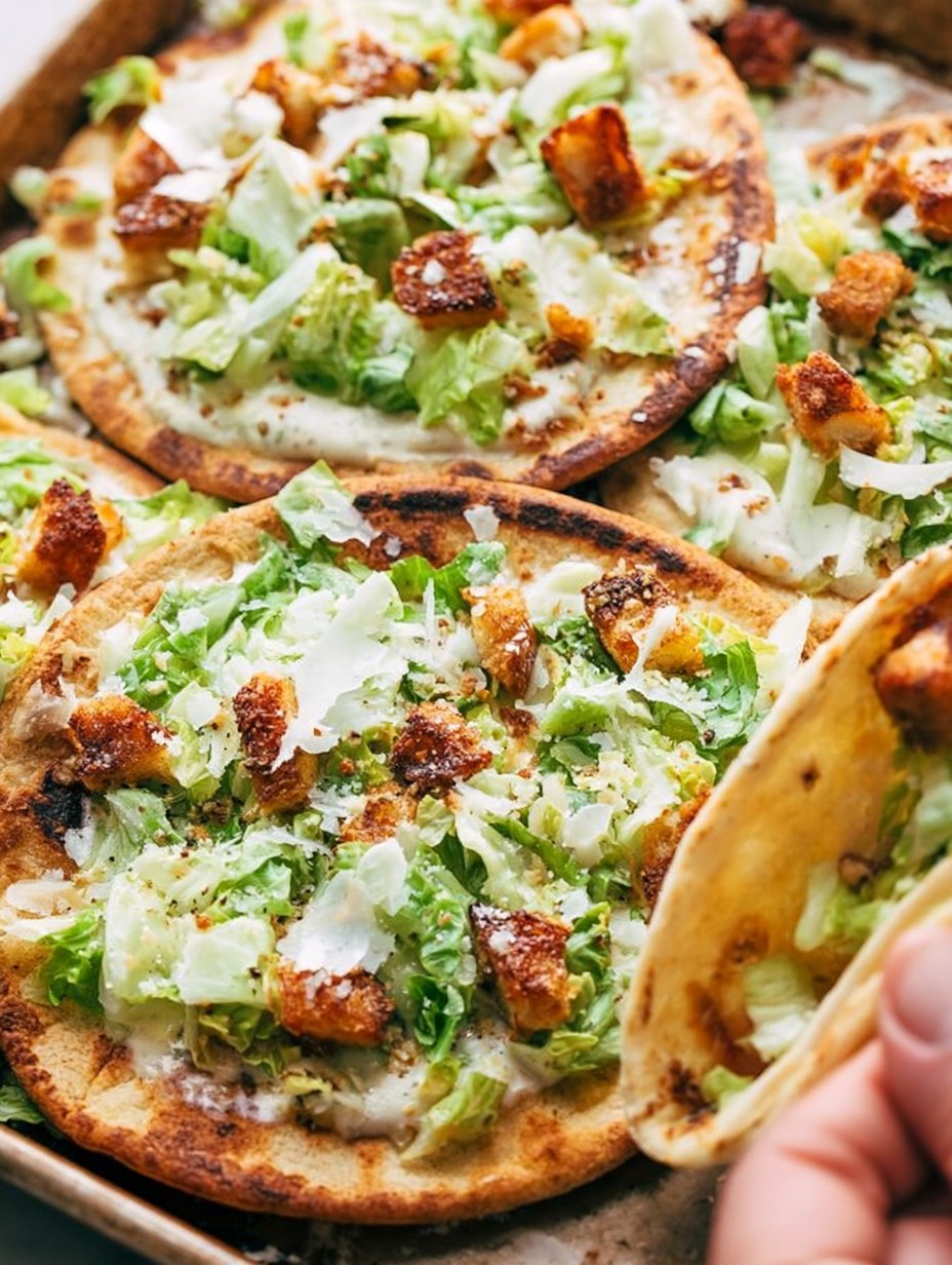 Tacos de Pollo César Smash