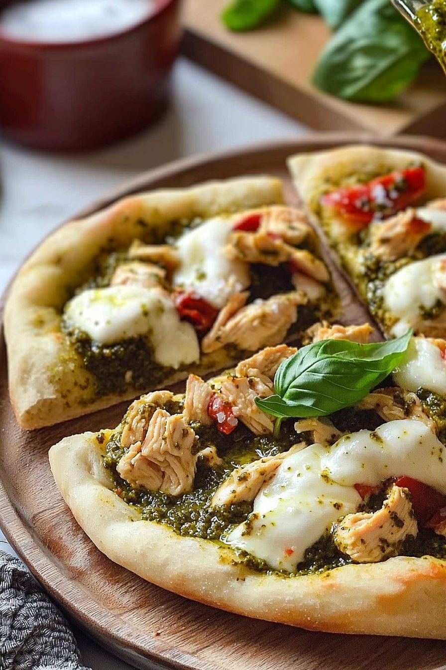 Hühnchen Pesto Pfannenbrot