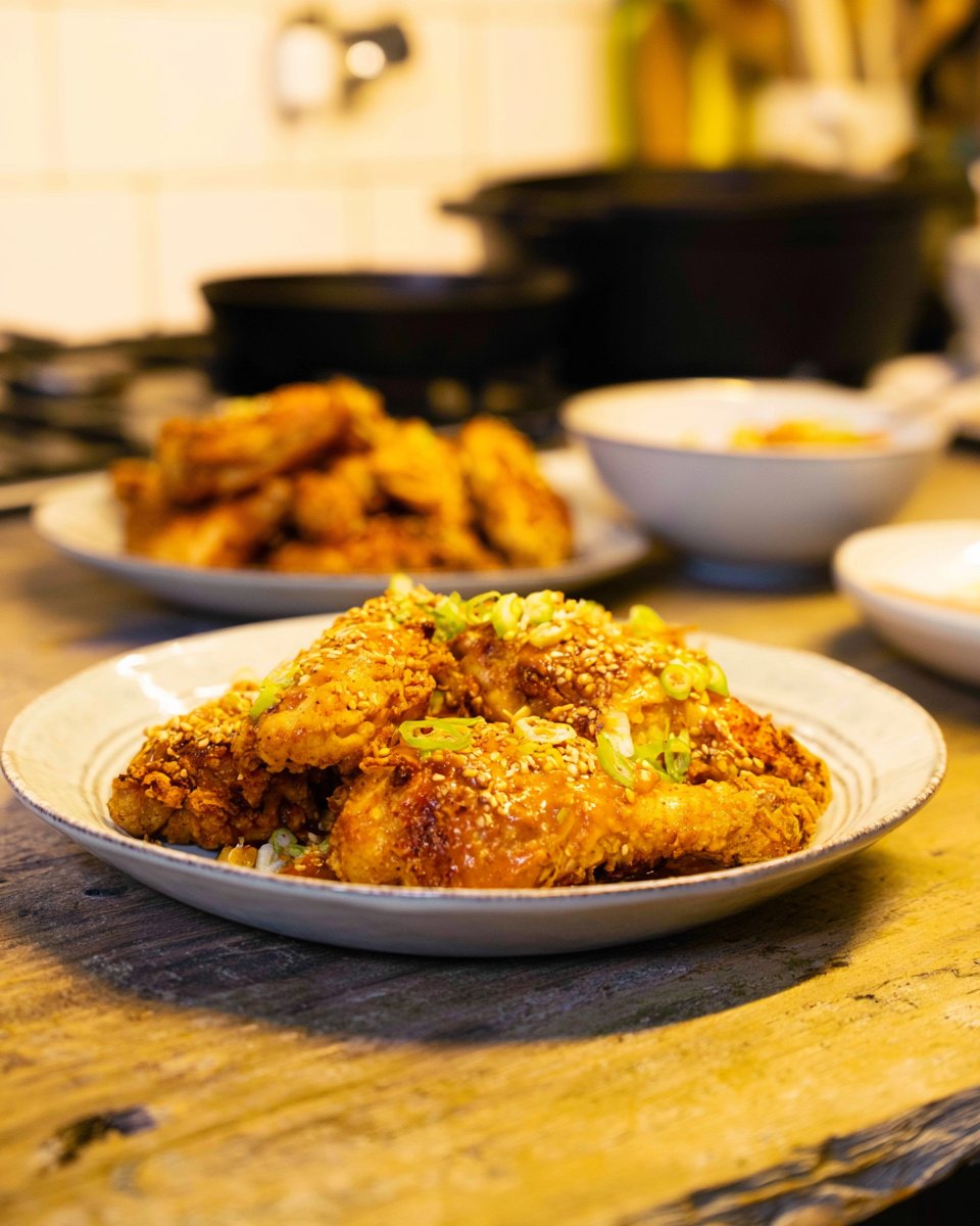 Air Fried Chicken with Peanut Sauce