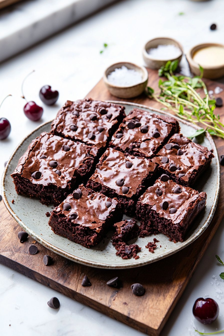 Fudgy Chocolate Cherry Brownies