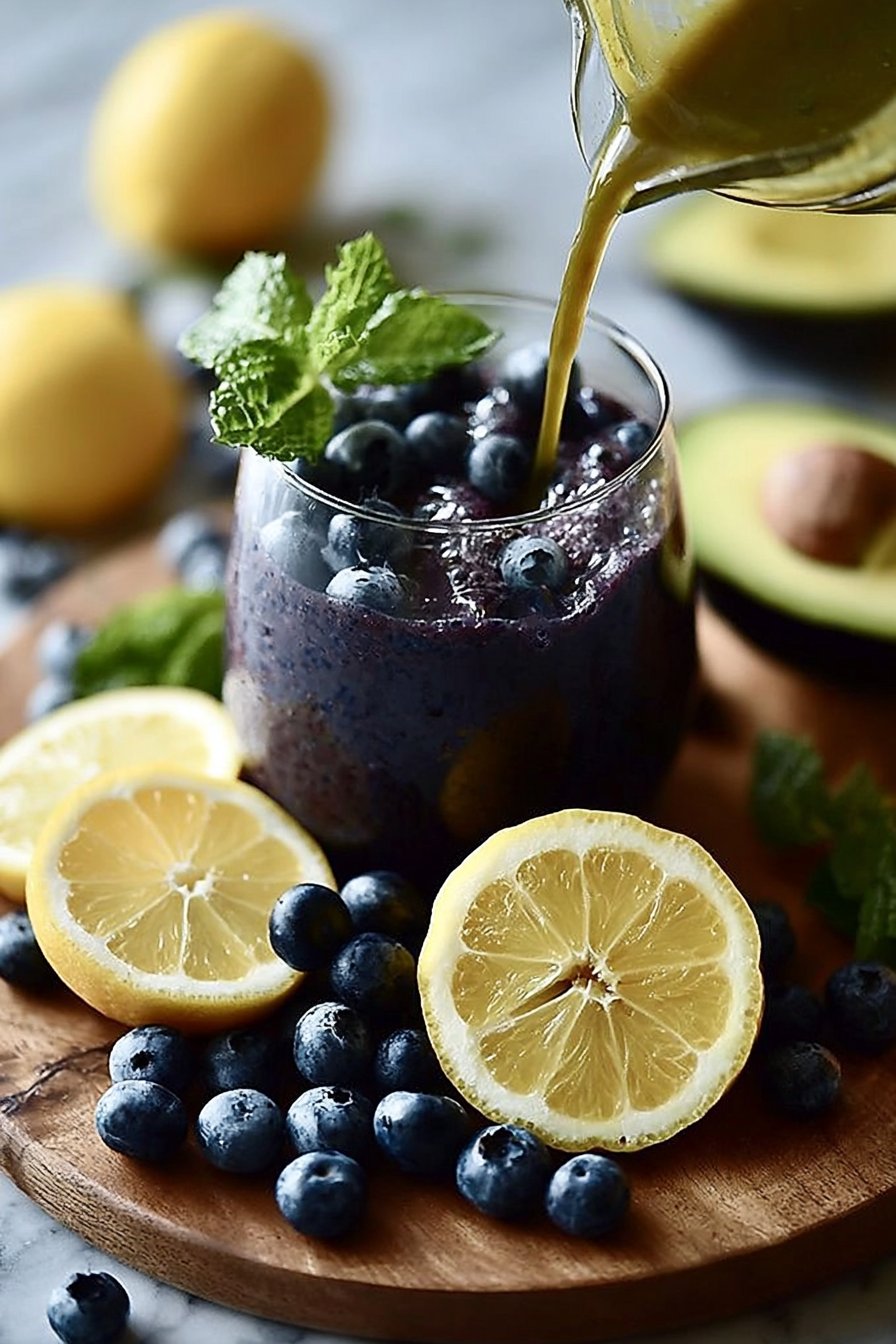 Blueberry Avocado Lemon Smoothie