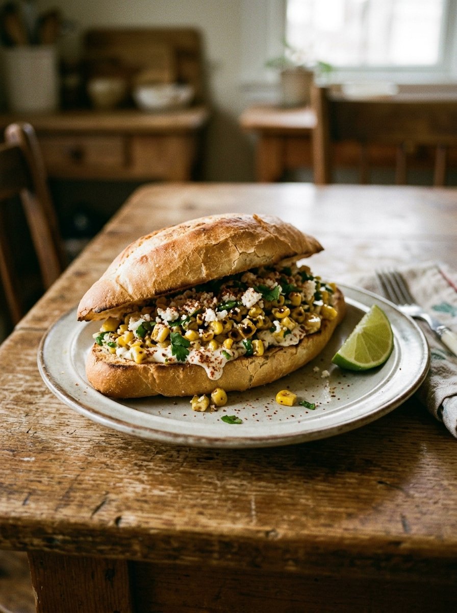 Mexican Street Corn Salad Sandwiches