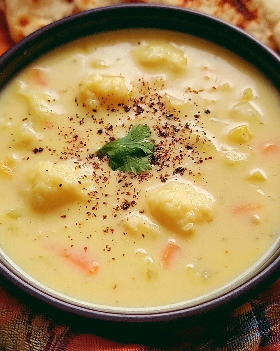 Cheesy Cauliflower Soup Recipe