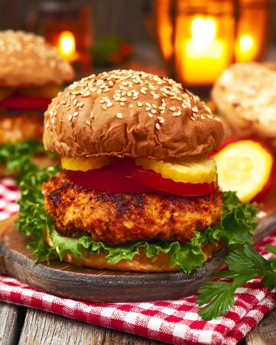 Air Fryer Chicken Burgers