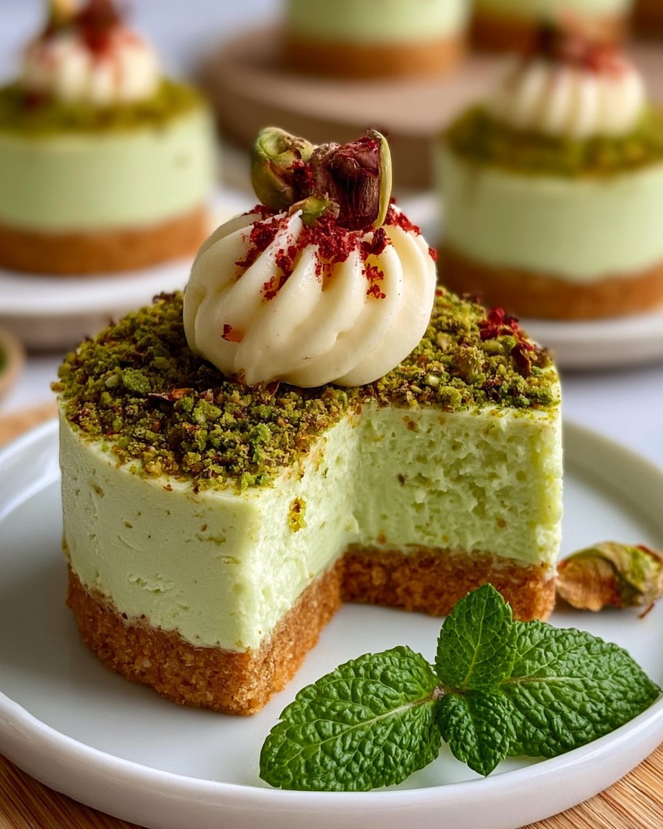 Mini Pistachio Cheesecake Bites
