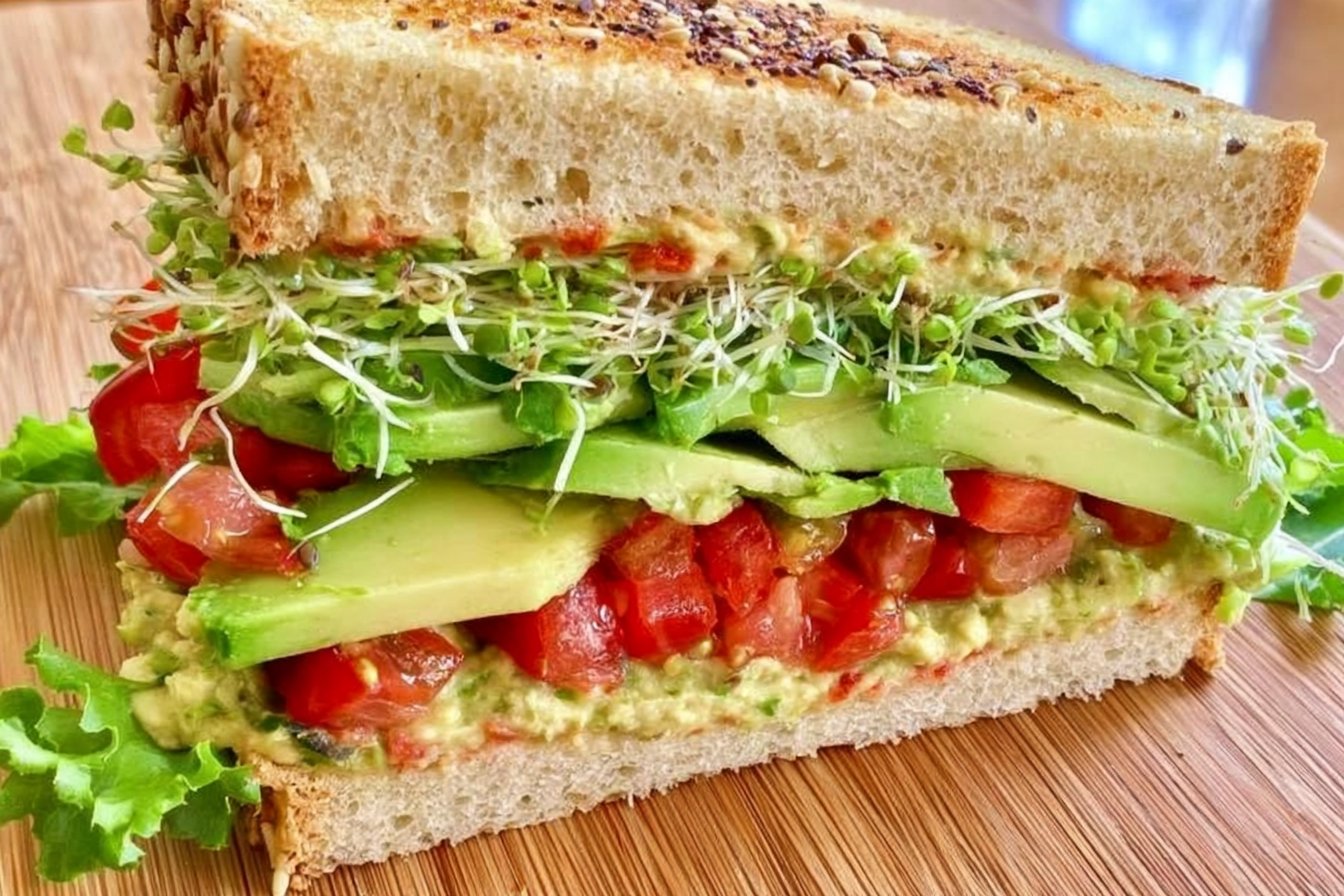 Veggie Hummus Avocado Sandwich