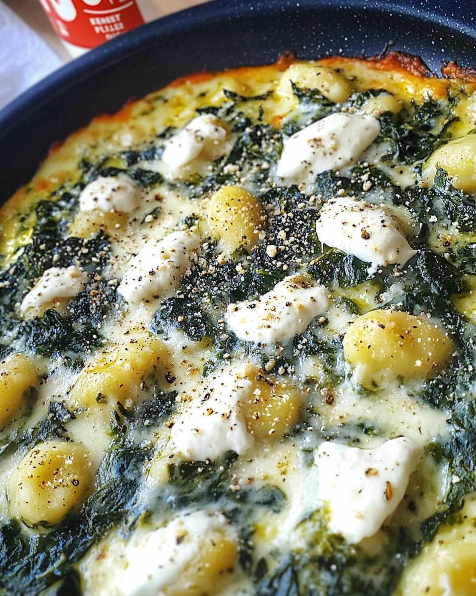 Cremige Spinat-Feta-Gnocchi | 5-Minuten Protein-Pfanne Deluxe