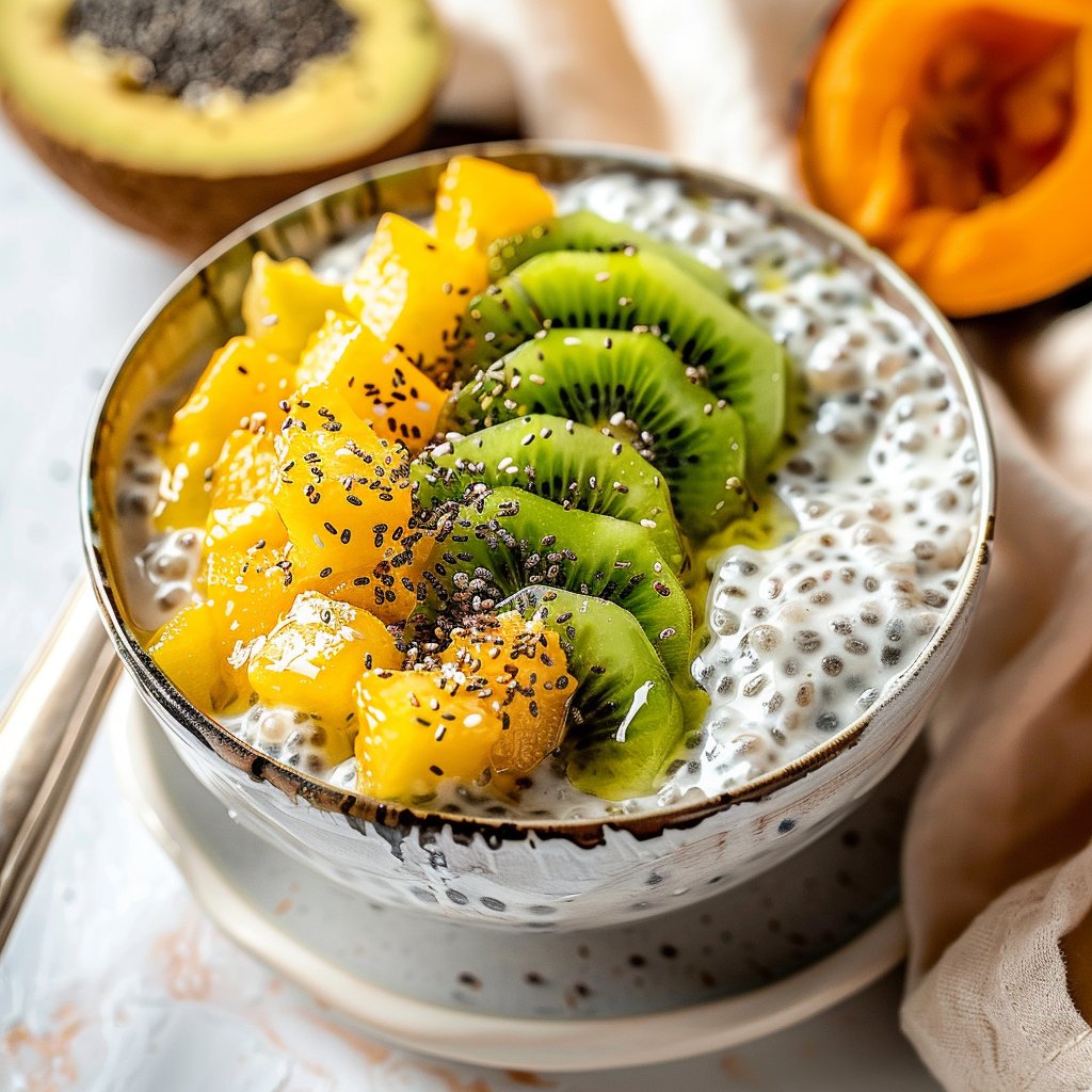Tropical Chia Pudding Breakfast Bowl