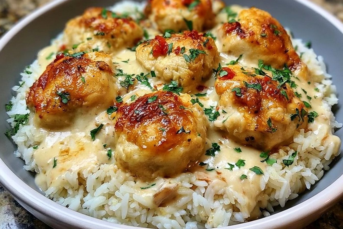 Creamy Smothered Chicken and Rice