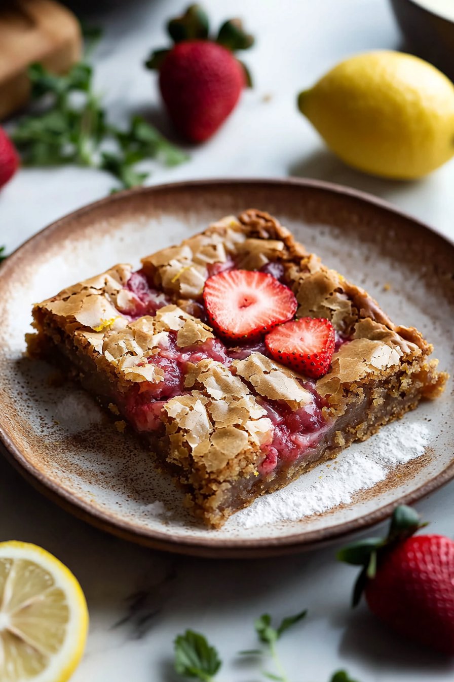 Erdbeer-Zitronen-Blondies