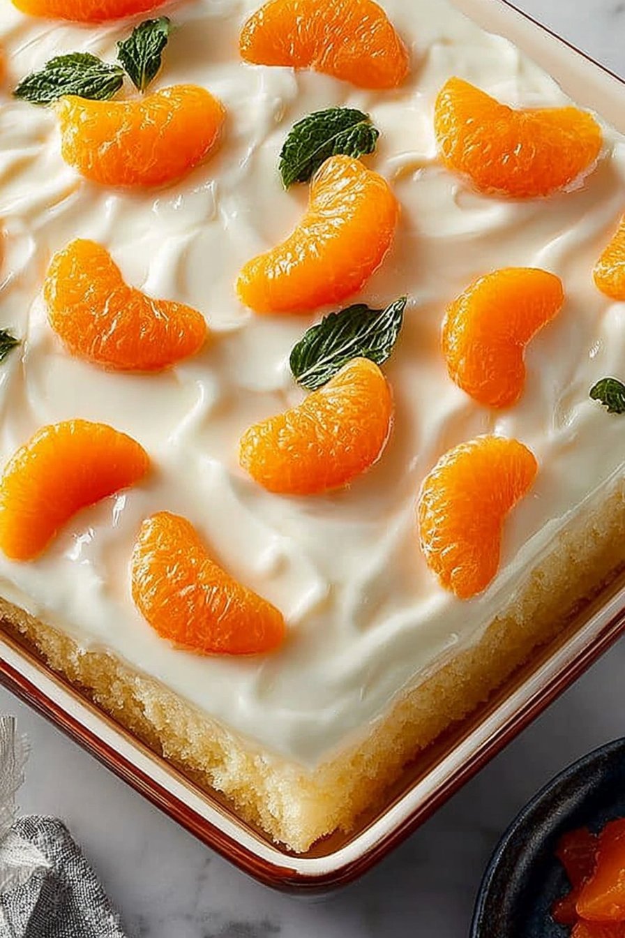 Simple Orange Jello Poke Cake
