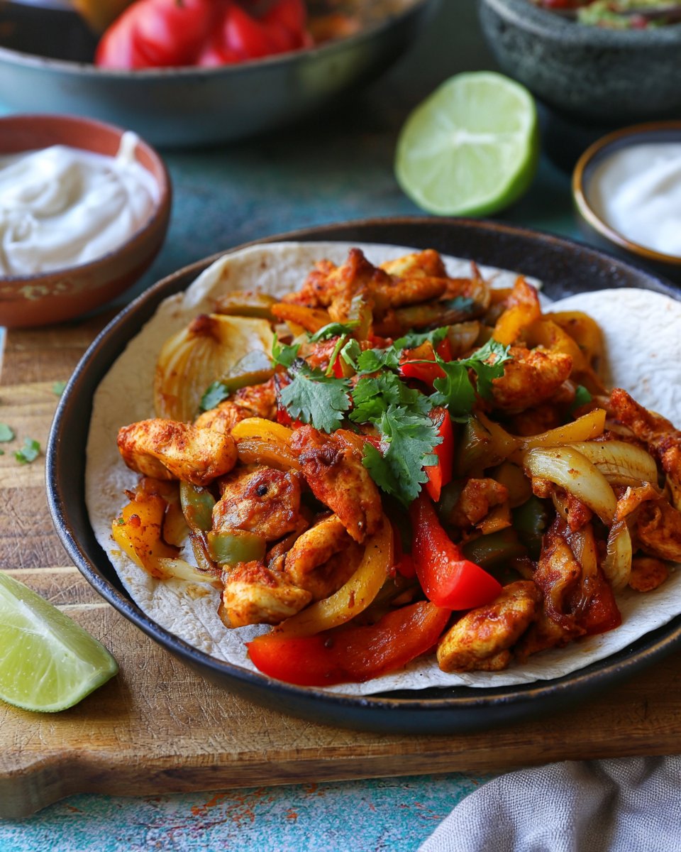 Easy Peasy Air Fryer Chicken Fajitas | Bake to the roots