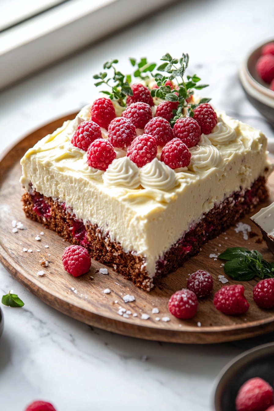 White Chocolate Raspberry Cake